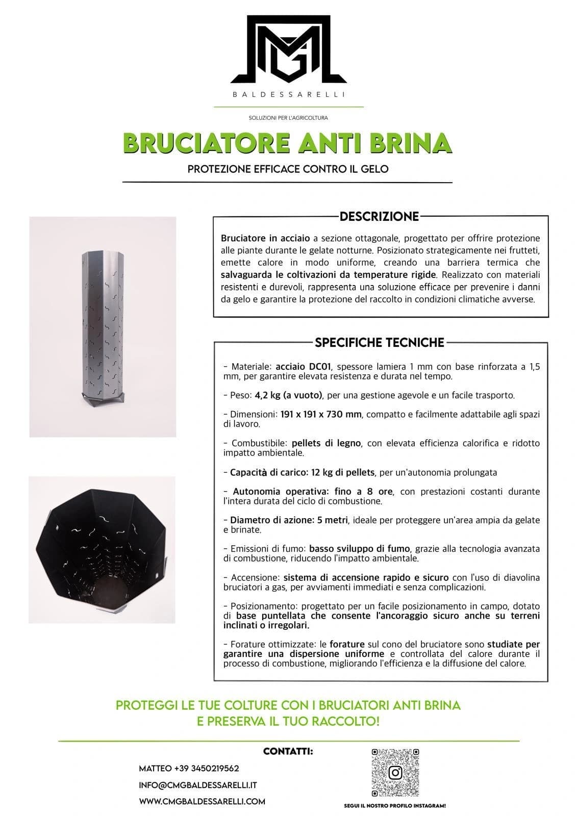 Proteggi le tue colture dal gelo con il Bruciatore Anti Brina